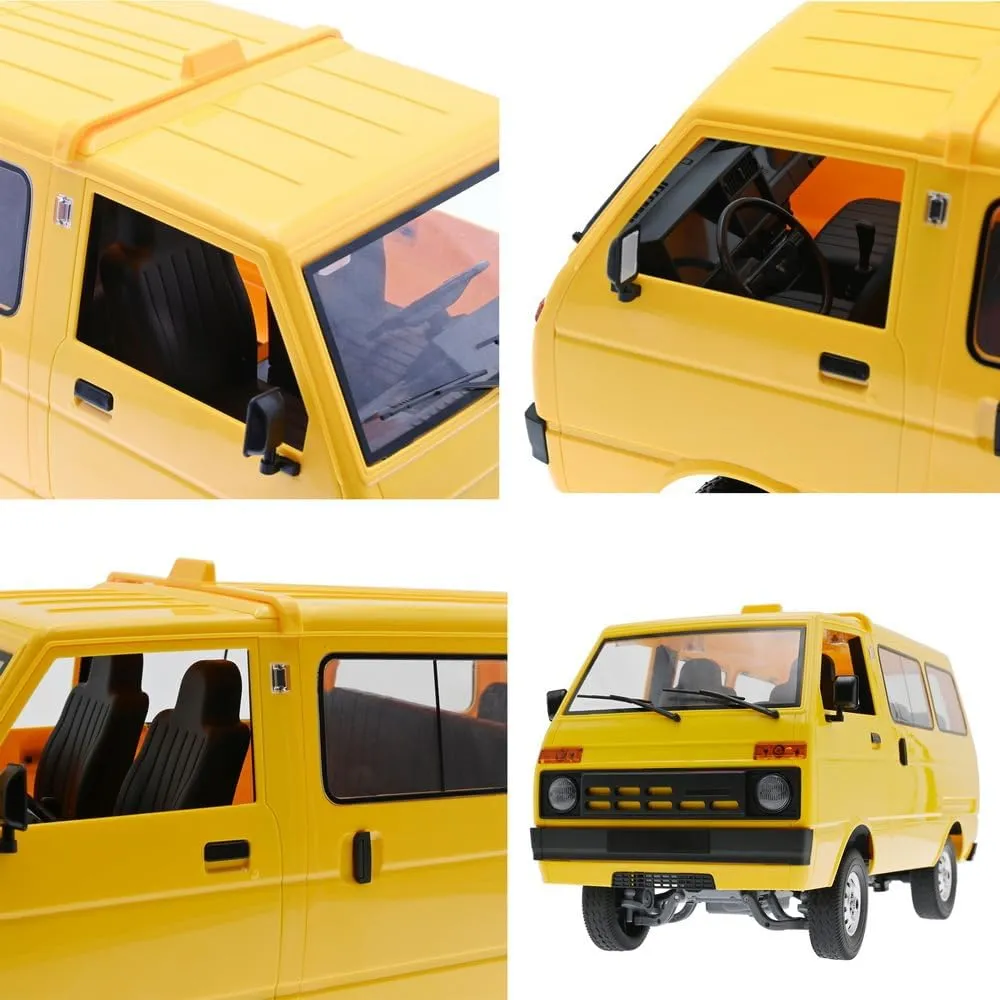 1: 10 Scale WPL D42 RC Car Van, 4CH High-Speed Off-Road Drift Truck with LED Light Electric 2.4G Full Proportion Remote Control Crawler Vehicle for Adults – RTR / 1 Battery