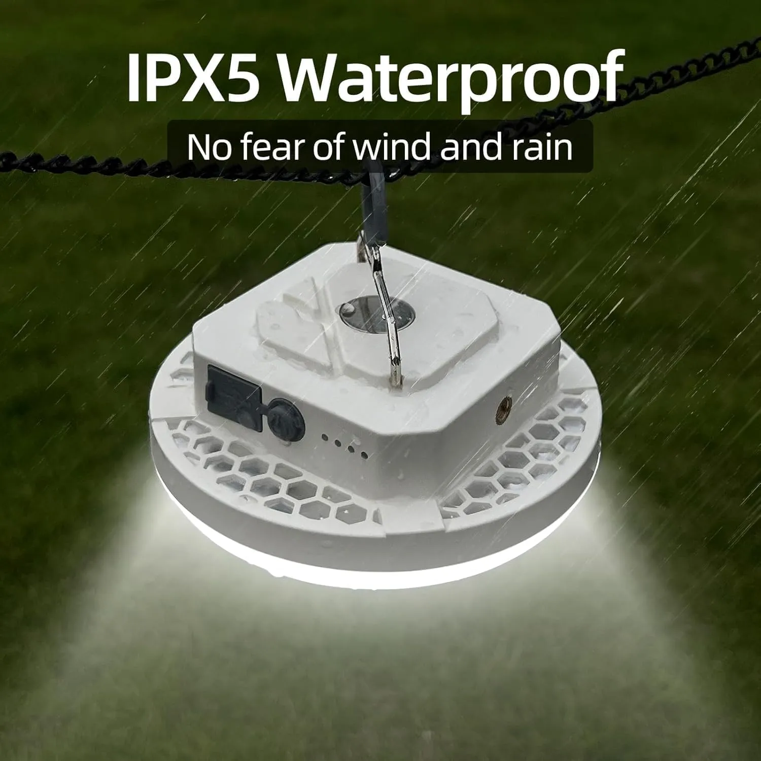10000mAh Rechargeable Hanging Tent Lighting, Portable 30W 4000LM LED Camping Lantern with Magnet, Power Bank, 4 Lighting Modes, IPX5 Waterproof LED Flashlight for Emergency