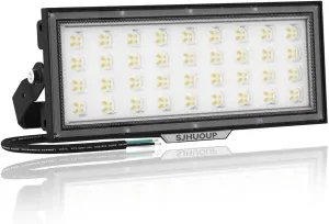 100W LED Flood Lights Outdoor,Stadium Lights Super Bright 13000LM 6500K,IP67 Waterproof Exterior Security Lights,LED Flood Light Outdoor for Yard Stadium