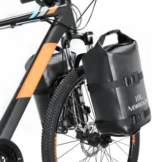 10L Bike Front Fork Bag Waterproof with Front Fork Racks 1Pack/2Packs, Lightweight Dry Bag Bicycle Fork Bags with Roll Opening Design for Mountain Bikes Road Bikes