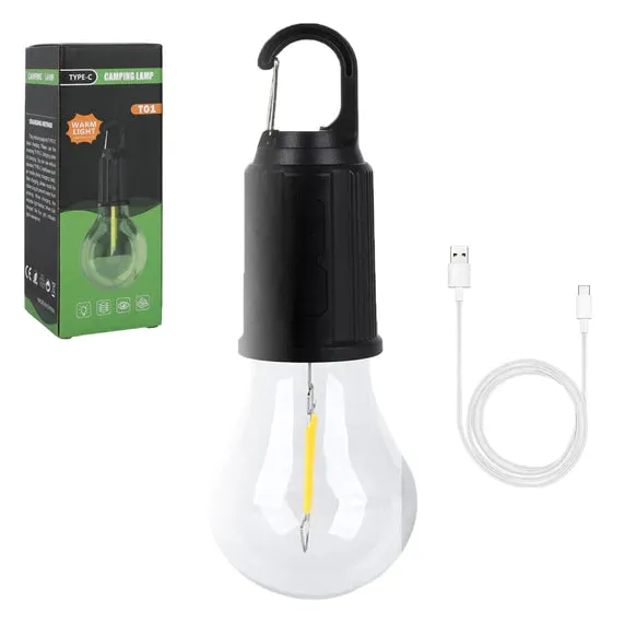 12658 RECHARGEABLE CAMPING LIGHTS FOR TENTS LED CAMPING TENT LANTERN 3 LIGHTING MODES TENT LAMP PORTABLE EMERGENCY CAMPING LIGHTS WITH CLIP HOOK FOR CAMPING HIKING FISHING, BACKPACKING (1 PC)