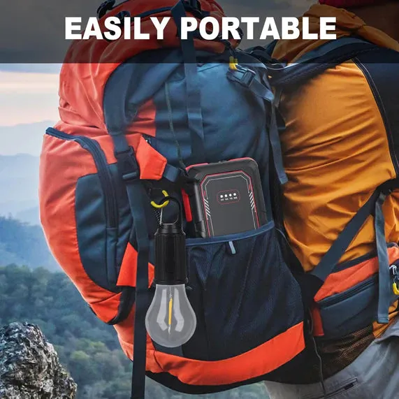 12658 RECHARGEABLE CAMPING LIGHTS FOR TENTS LED CAMPING TENT LANTERN 3 LIGHTING MODES TENT LAMP PORTABLE EMERGENCY CAMPING LIGHTS WITH CLIP HOOK FOR CAMPING HIKING FISHING, BACKPACKING (1 PC)