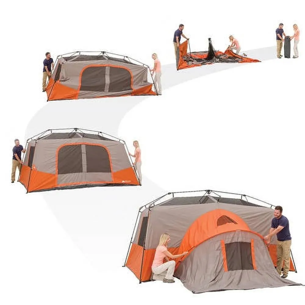 14' x 14' Instant Cabin Tent for 11 with Private Room - Ultimate Family Camping Comfort!