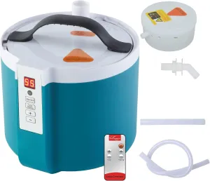 1.6L Portable Sauna Steamer Pot, Stainless Steel Steam Generator for Saunas Home Spa Fumigation Steam Machine for Body Detox with Remote Control, New Anti-riot Device (110V, US Plug)