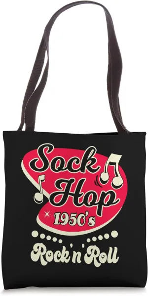 1950s Sock Hop Rockabilly 50s Gifts Doo Wop Rock and Roll Tote Bag
