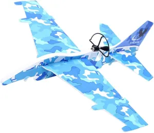 1Pc Charged Electric Airplane Glow The Dark Glider Model for Simple Assembly Safe and Fun Outdoor Aircraft for Boys and Random Color