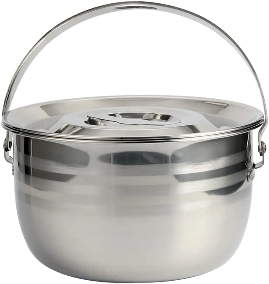 1pc High Capacity Soup Pot Stainless Steel Non-stick Cookware for Camping and Home Use Stew Pot with Humanized Handle for Efficient Cooking
