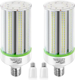 2-Pack 100W LED Corn Bulbs,5000K,AC110-277V,14000lm,E26/E39 Base,LED Replacement Metal Halide HID CFL for Commercial Industrial Lighting Warehouse High Bay Light Fixture Garage Workshop