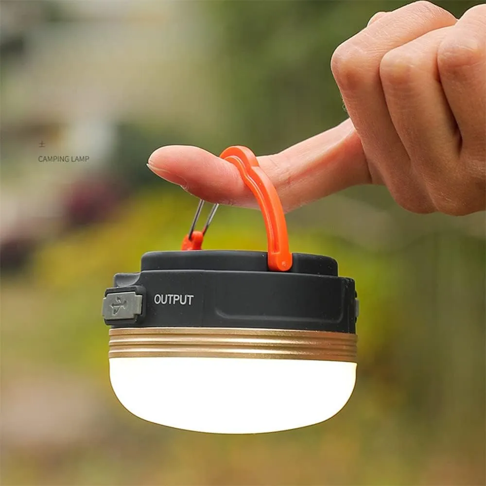2 Pack Camping Lights Lanterns, USB Rechargeable LED Tent Light with Magnetic Base, 4 Modes with Hook, Portable Waterproof Camping Lamp