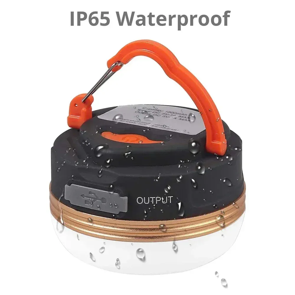 2 Pack Camping Lights Lanterns, USB Rechargeable LED Tent Light with Magnetic Base, 4 Modes with Hook, Portable Waterproof Camping Lamp
