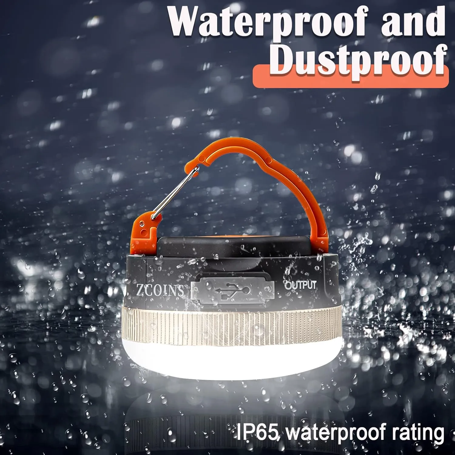 2 Pack Camping Lights Lanterns, USB Rechargeable LED Tent Light with Magnetic Base, 4 Modes with Hook, Portable Waterproof Camping Lamp