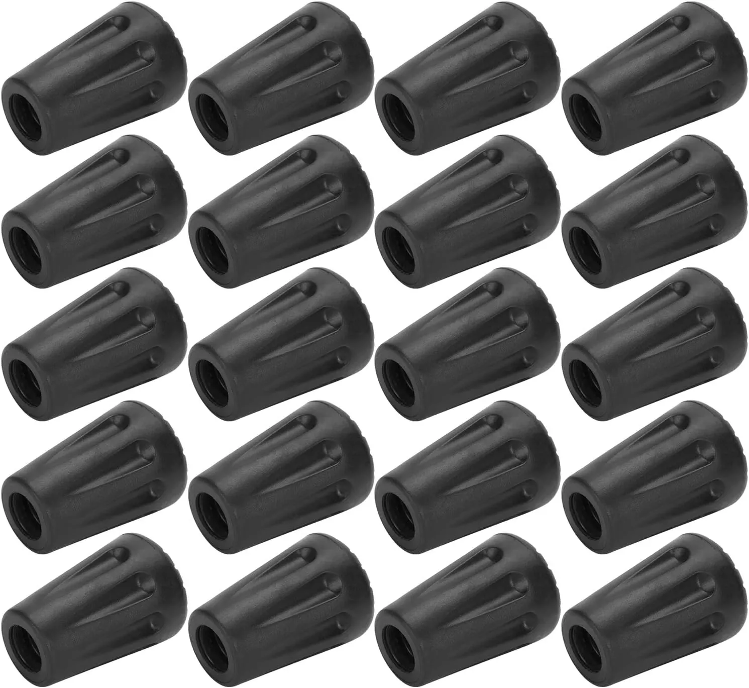20Pcs/Pack Walking Stick Tips, Replacement Rubber Tips for Walking Sticks, Trekking Pole, Hiking Stick Accessories