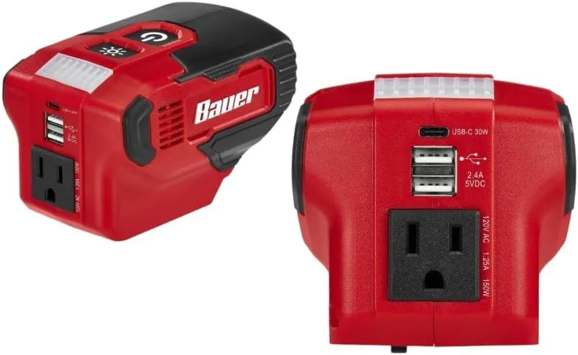 20V 190 Watt Power Source Battery Inverter - Tool Only - Compatible with Bauer