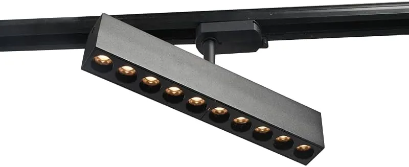 20W LED L Type Rail Track Light(Fits Lightolier Type Track) Rotate Spotlight Ceiling Lamp Fixture Black Warm White