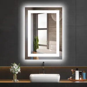 28X20 LED Bathroom Mirror with Lights, Anti-Fog, Dimmable, Backlit   Front Lit, Smart Bathroom Vanity Mirror, Memory Function, Shatterproof, Tempered Glass (Horizontal/Vertical)