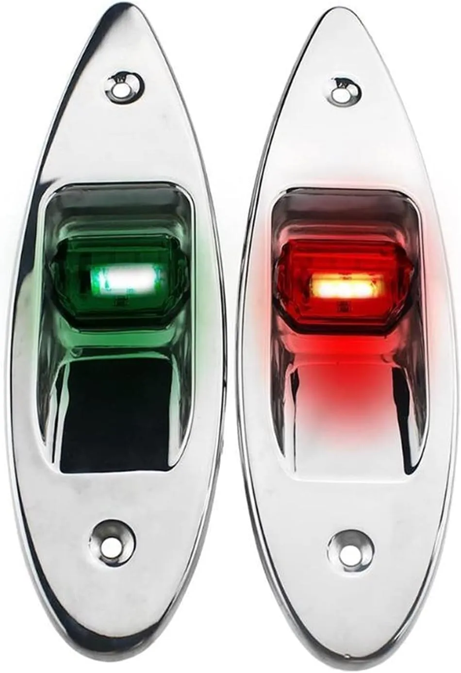 2Pcs 12V Universal LED Navigation Light Signal Warning Lamp Signal Lamp for Marine Boat Yacht Truck Trailer Camper Accessories