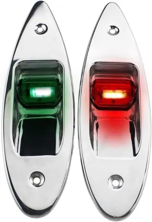 2Pcs 12V Universal LED Navigation Light Signal Warning Lamp Signal Lamp for Marine Boat Yacht Truck Trailer Camper Accessories