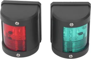 2Pcs LED Navigation Light PC Starboard Green Port Red 112.5° Beam Angle IP54 2NM Marine Boat Light 12V 24VDC