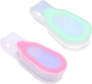 2pcs Led Running Light Clip Three Mode Silicone Safety Lights with Magnet for Runners Biking Walking and Outdoor Activities Random Color