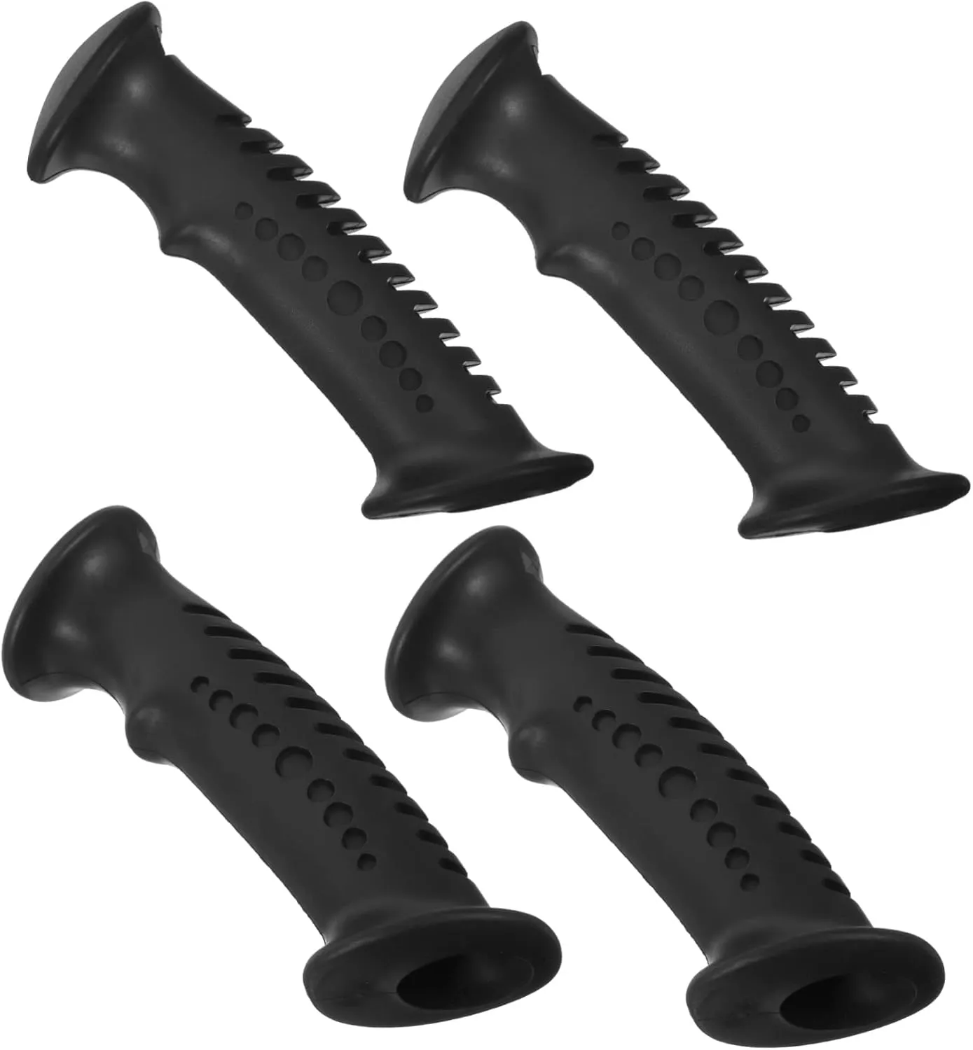2sets Trekking Pole Handle Quad Cane Handle Grip Hiking Pole Handle Replacement Skiing Accessories Trekking Pole Grip Replacement Hiking Stick Handle Skiing Supplies Black 4pcs*2