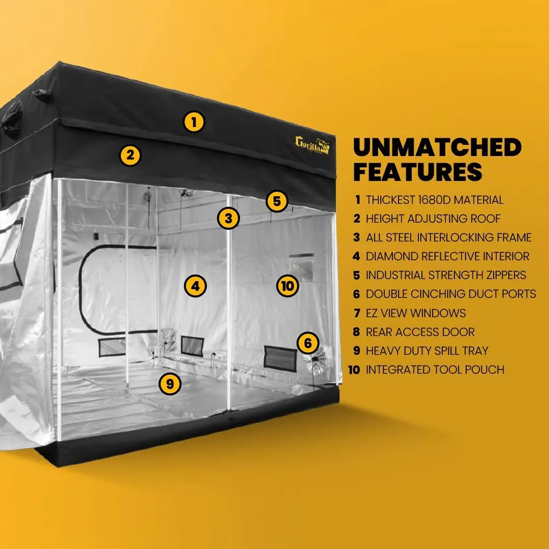 2x2.5 Gorilla Grow Tent with 12" Extension Kit