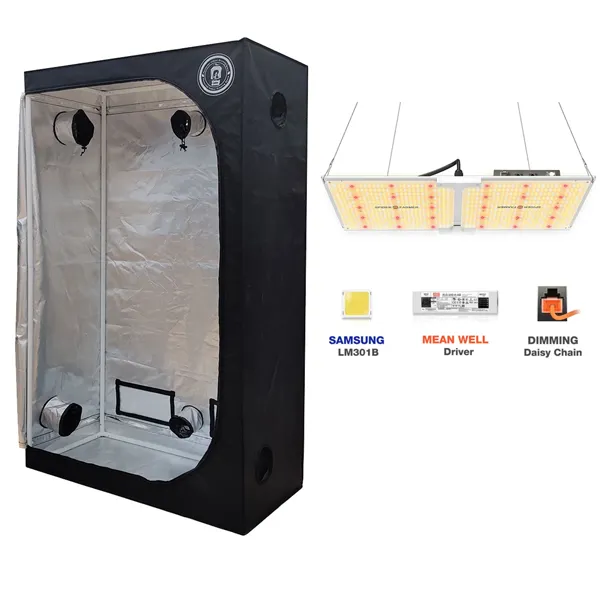 2x4 Living Room Grow tent With Spider Farmer Sf2000 LED Grow Light