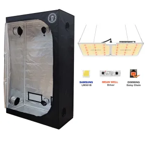 2x4 Living Room Grow tent With Spider Farmer Sf2000 LED Grow Light
