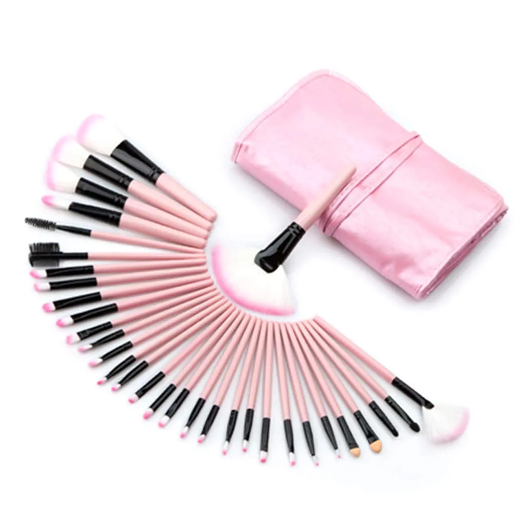 32pcs Makeup Brushes Cosmetic Eyebrow Powder Brush Set Bag