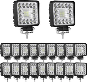 4 Inch Cube LED Work Lights for Tractor, Driving Fog Off Road Lights, LED Light pods 123W for Motorcycles Jeep Trucks Pickup Golf Cart SUV ATV UTV 4x4 Van Camper, 20Pack
