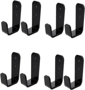 4 Pack Acrylic Fishing Rod Wall Mount Ski Pole Rack Hiking Poles Display Hockey Stick Storage Home Decor