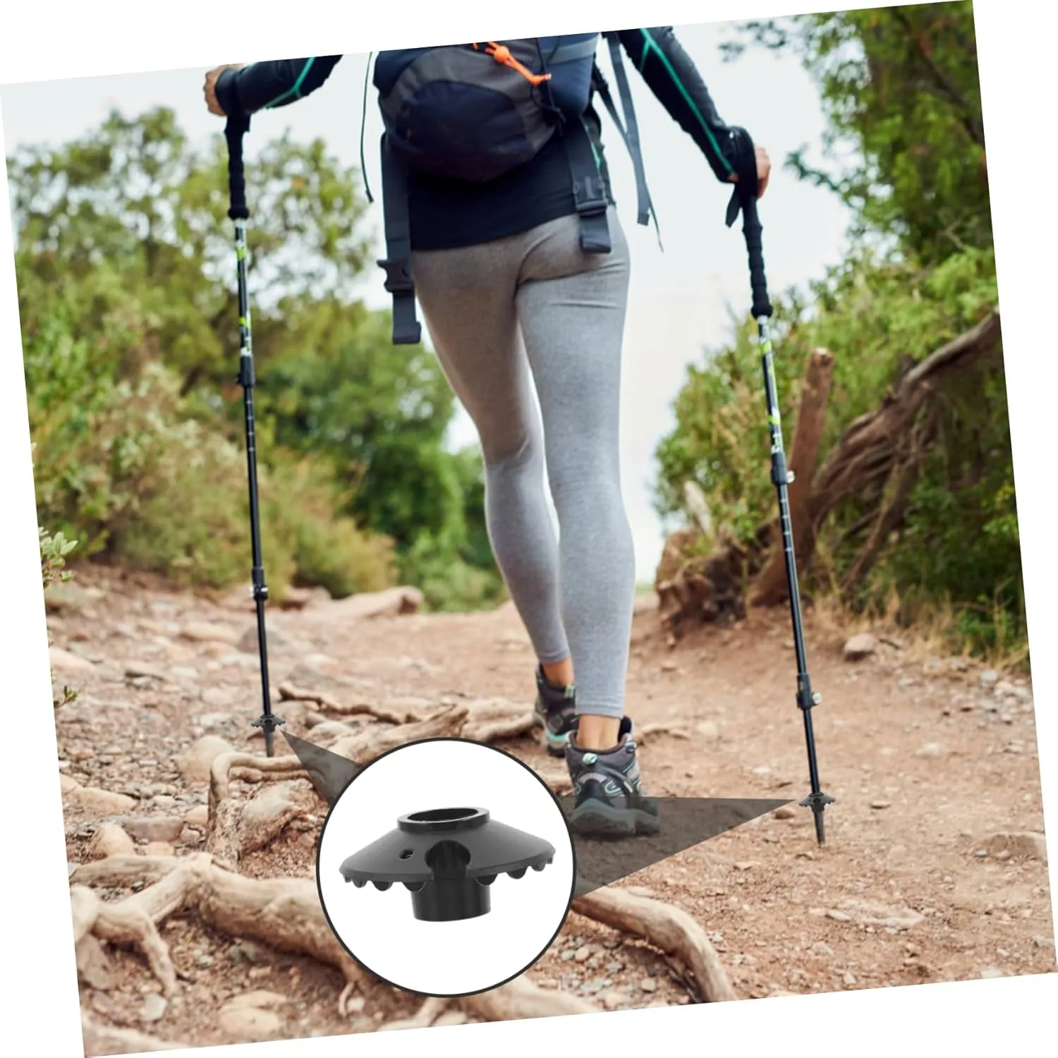 40pcs Trekking Pole Replacement Tips Protective Caps for Cane Walking Stick -Sink Hiking Accessories for Mud Dirt Compatible All Standard Poles
