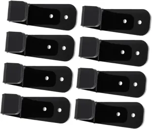 4Pairs Acrylic Fishing Pole Holders Ski Poles Hanging Racks Versatile Wall Mounted Storage for Hockey Sticks Trekking Poles and Fishing Rods with Screws for Home