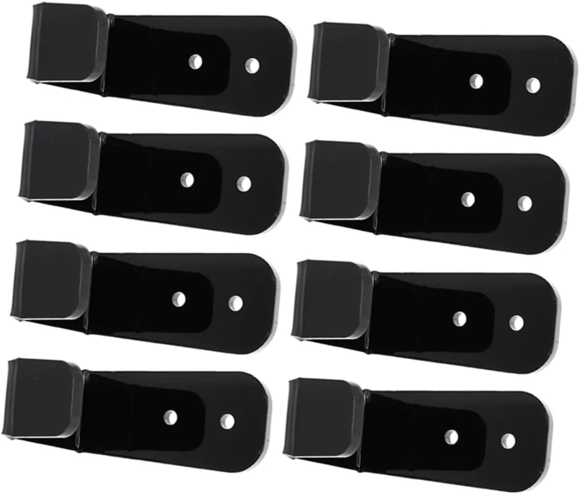 4Pairs Acrylic Fishing Pole Holders Ski Poles Hanging Racks Versatile Wall Mounted Storage for Hockey Sticks Trekking Poles and Fishing Rods with Screws for Home