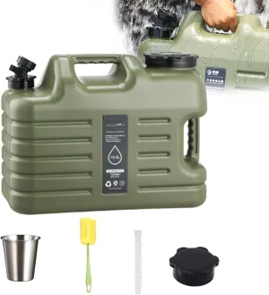 5 Gallon Water Jug, 3/5/6 Camping Water Container with Spigot, BPA Free, Portable Waterproof Leak Proof Overlanding Gear for Outdoors Hiking Camping Picnic Supplies(3gal)