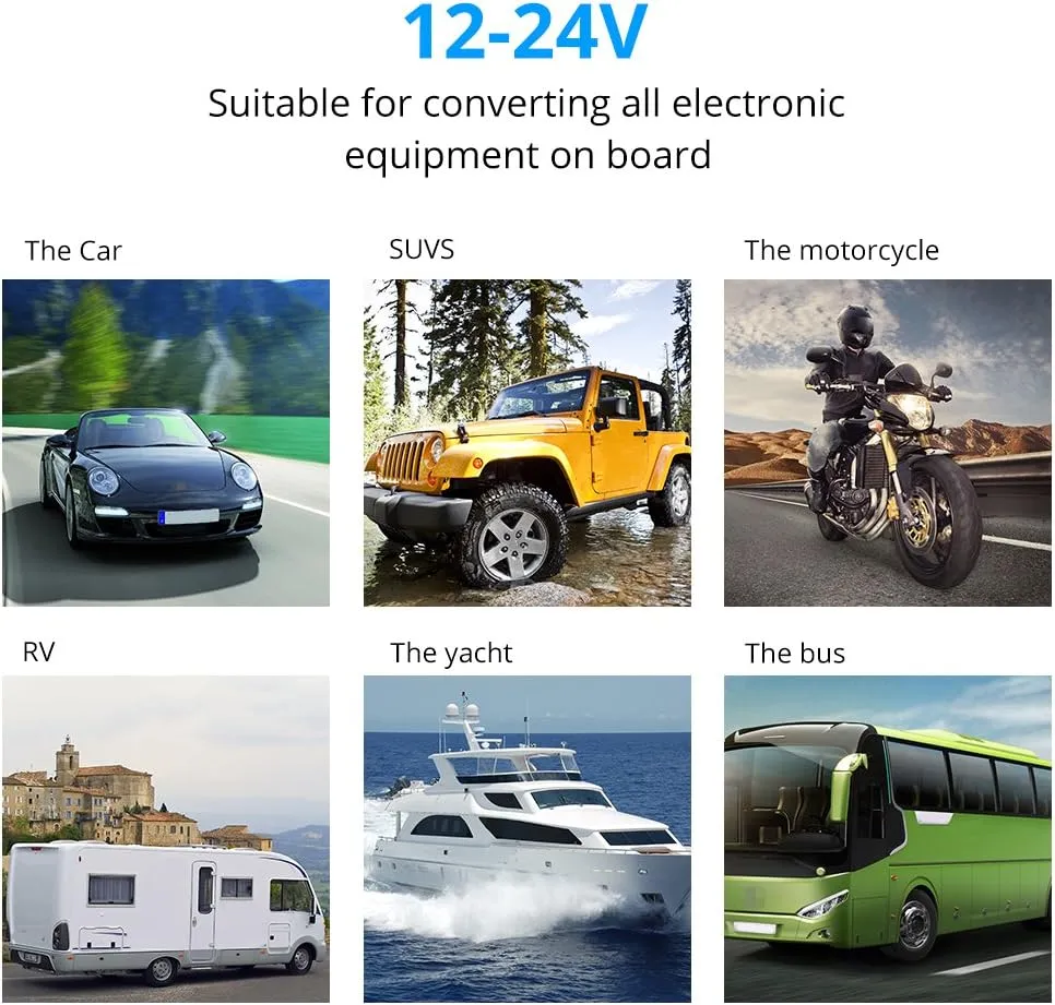 5 Gang Rocker Switch Aluminum Panel with 4.8 Amps Dual USB Rocker Style Fast Charger with Voltmeter Blue Backlit Led Pre-Wired for Marine Boat RV Truck (Blue)