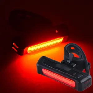 6 Modes COB 1 LED Bicycle Bike Cycling Front Rear Light USB Rechargeable Battery