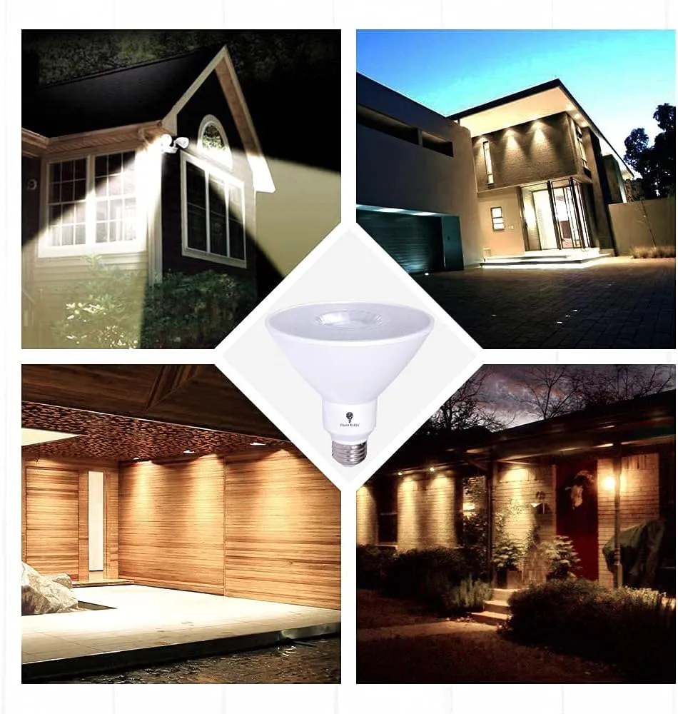6 Pack High Power Outdoor PAR38 17W 170Watt Equivalent 1700 Lumens LED Dimmable Flood Light Bulb Waterproof E26 3000K Warm White LED Flood Light Bulbs - Security Backyard Garage Led Spotlight Bulbs