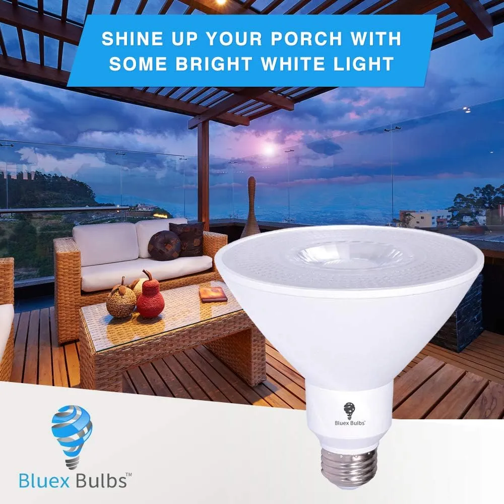 6 Pack High Power Outdoor PAR38 17W 170Watt Equivalent 1700 Lumens LED Dimmable Flood Light Bulb Waterproof E26 3000K Warm White LED Flood Light Bulbs - Security Backyard Garage Led Spotlight Bulbs