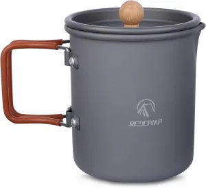 600ml Lightweight Aluminum Camping Coffee Pot with Cup