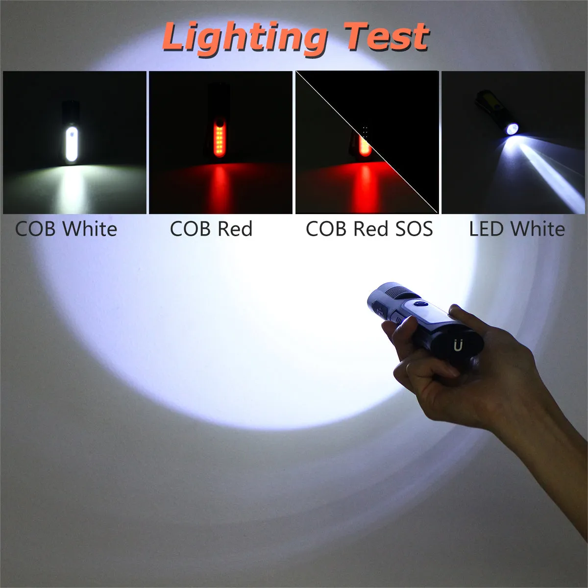 6303B 2000mAh COB LED Work Lamp 18650 USB Rechargeable Magnet Flashlight Camping Tent Light Light