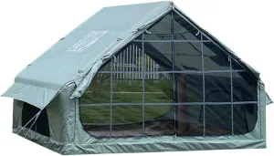 6.4㎡ Air Inflatable Camping House Tent 3-4 Person - 4 Season Glamping Outdoor Tents - Waterproof Easy Setup Blow Up Tent