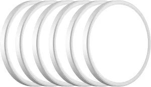 6PACK 3200lm LED Flush Mount Ceiling Light, Super Slim 12 inch LED Ceiling Light, 5000K Daylight LED Ceiling Light for Bedroom, Living Room, Dining Room, Garage and Office (White, Six Pack)