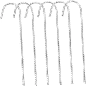 6pcs Wear-Resistant Tent Ground Pegs Aluminum Stakes Set Mallet for Camping