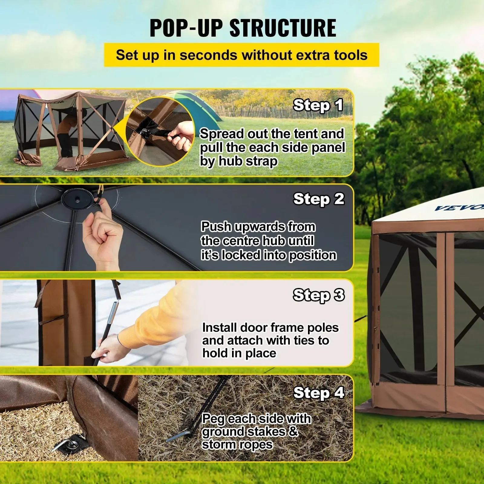 8 Person 10'x10' Gazebo Tent