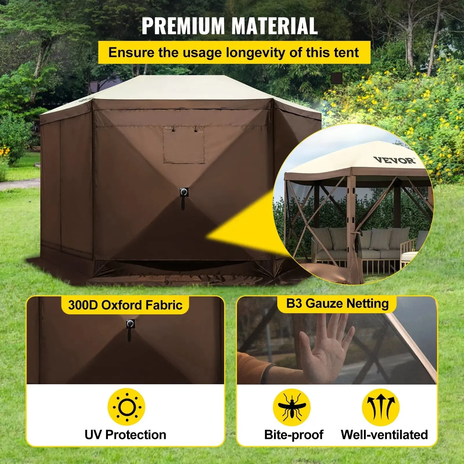 8 Person 10'x10' Gazebo Tent