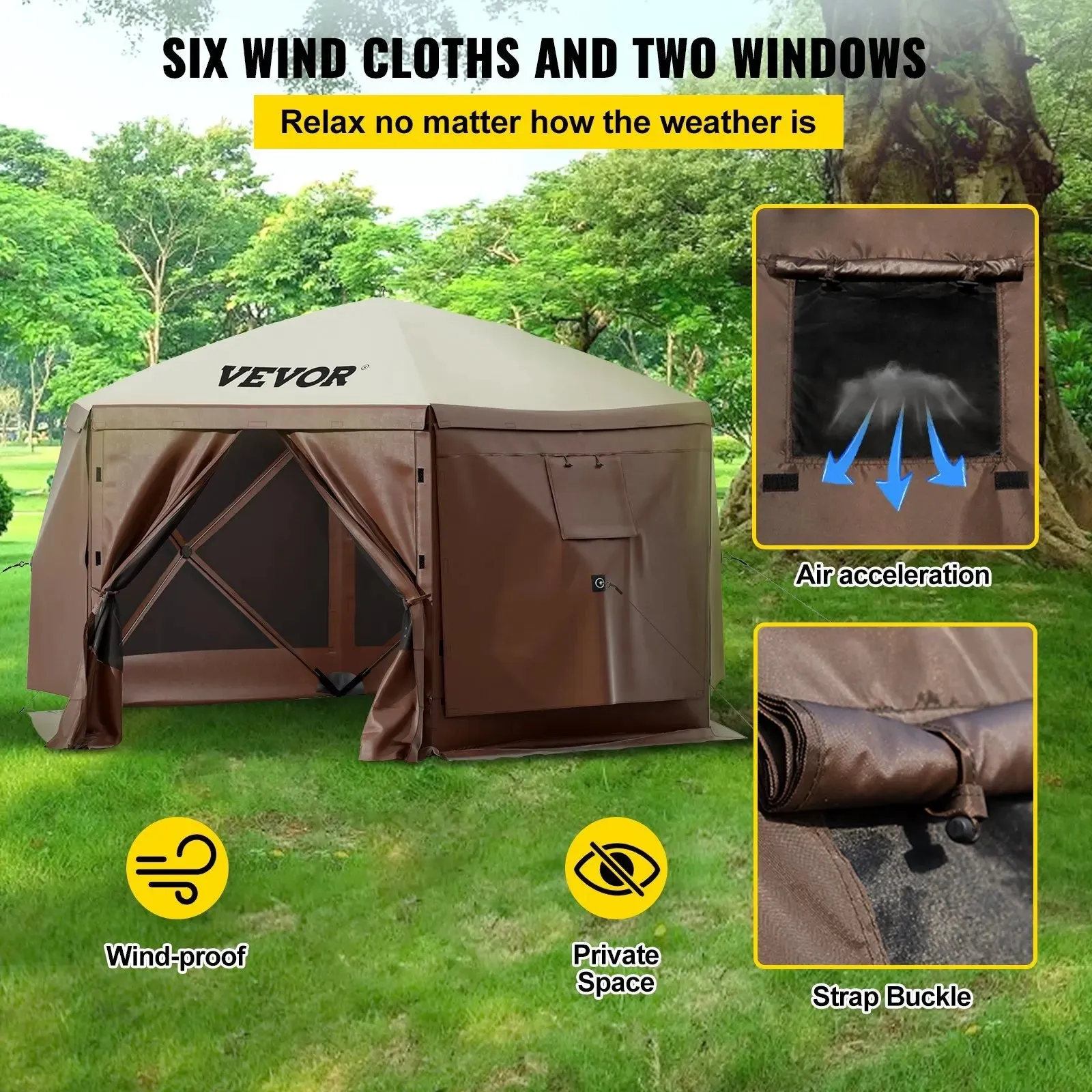8 Person 10'x10' Gazebo Tent
