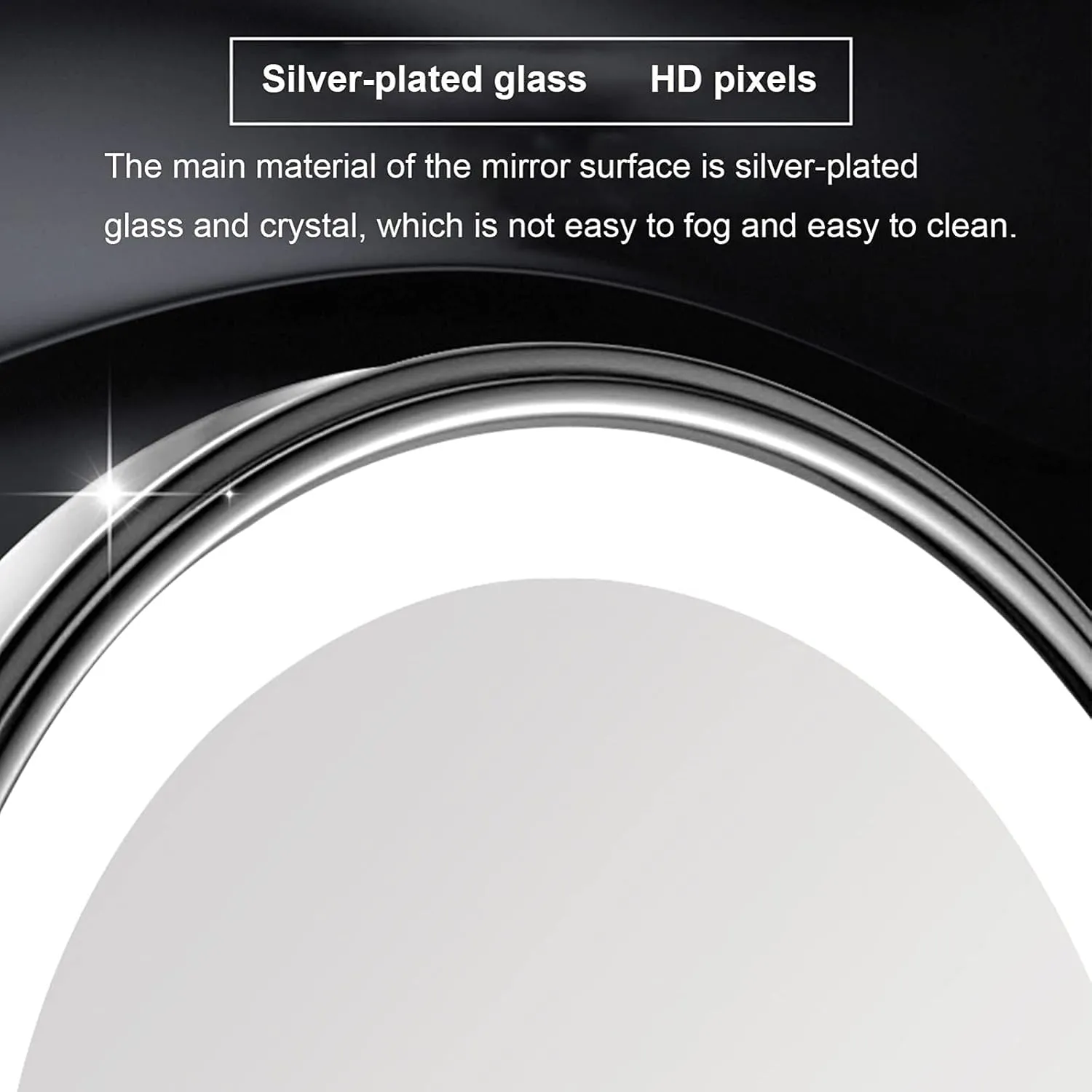 8.5" LED Lighted Wall Mounted Makeup Mirror Double Sided Magnifying Vanity Mirror, 360° Swivel and Extending Shaving Mirror, USB Charging, for Hotel, Bathroom(Nickel,10X)