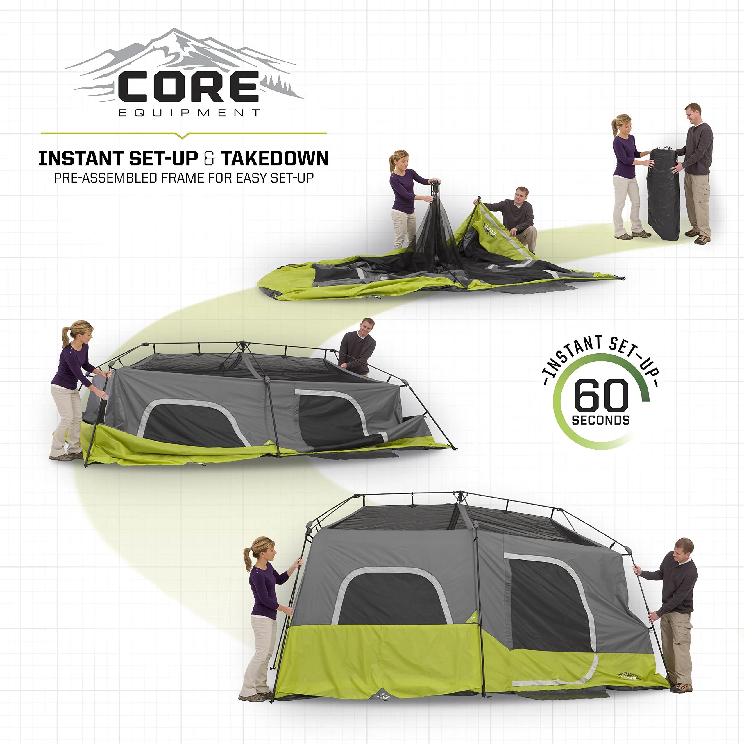 9-Person Tent - Green