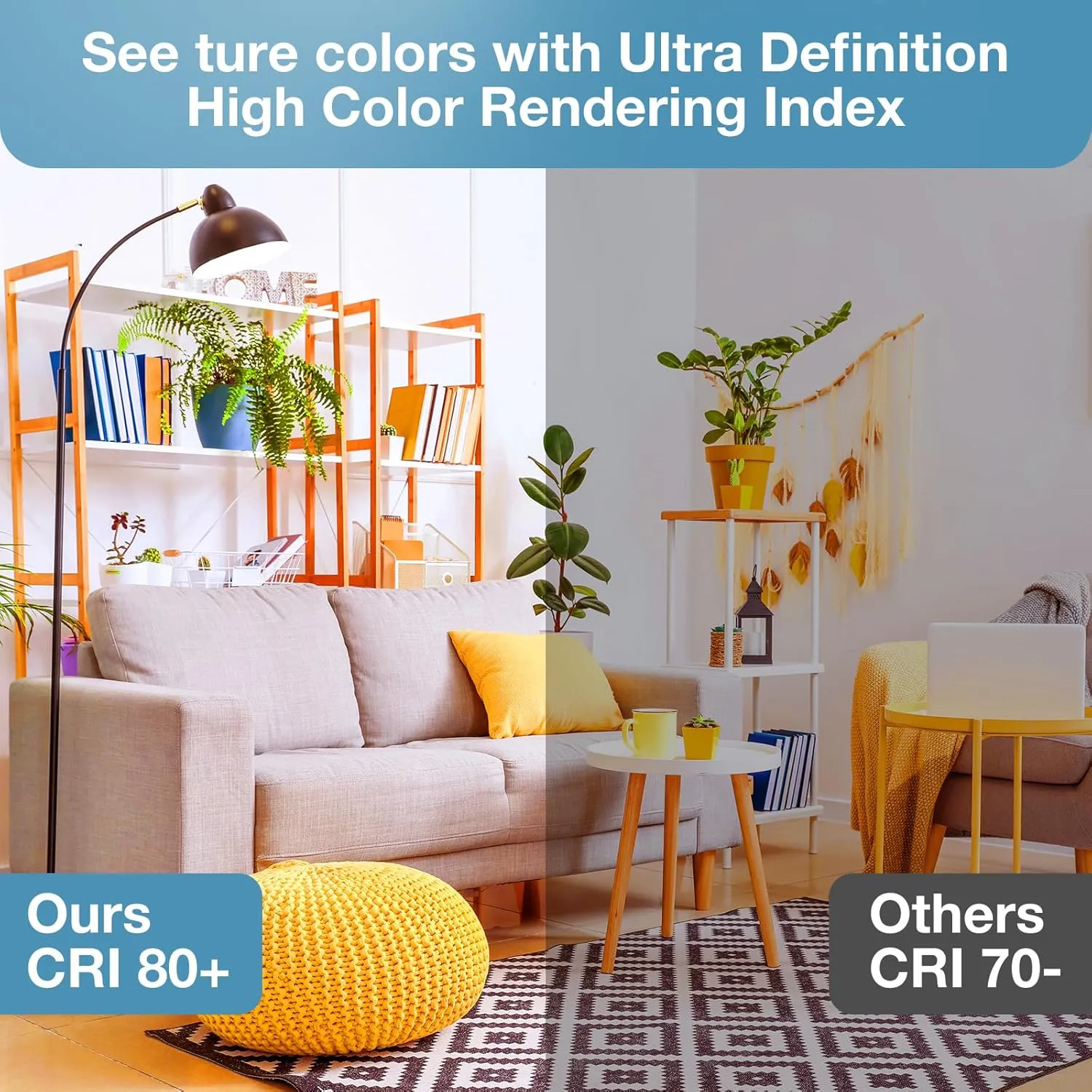 A19 LED Light Bulbs, 60 Watt Equivalent LED Bulb, 2700K Soft White 800Lumen Light Bulb 8.5W, Non-Dimmable Lighting E26 Base, CRI 80 , 15000  Hours Lifespan, Pack of 24