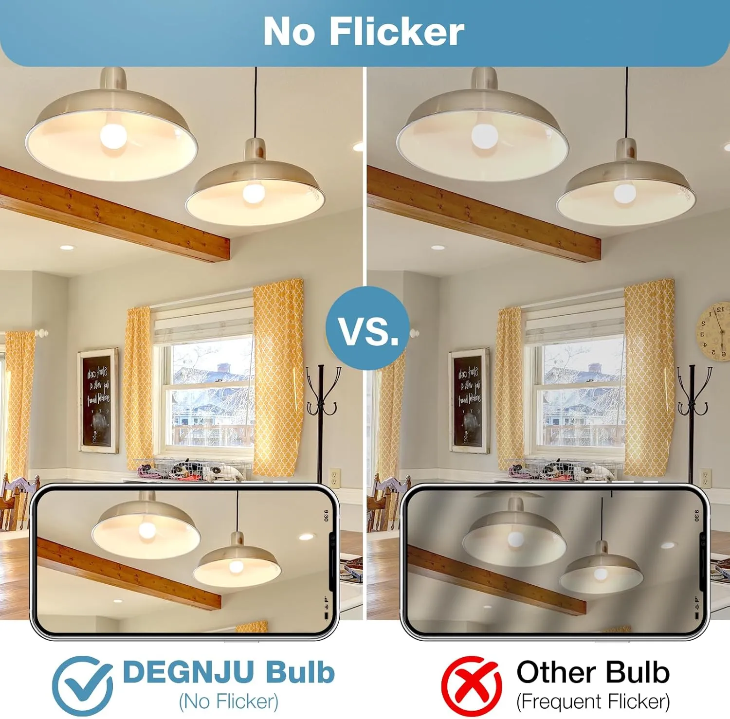 A19 LED Light Bulbs, 60 Watt Equivalent LED Bulb, 2700K Soft White 800Lumen Light Bulb 8.5W, Non-Dimmable Lighting E26 Base, CRI 80 , 15000  Hours Lifespan, Pack of 24